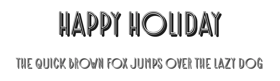 Happy Holiday by Vladimir Nikolic — Decorative Font