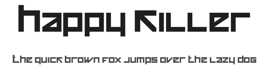 Happy Killer by Tungus studio — Display Font