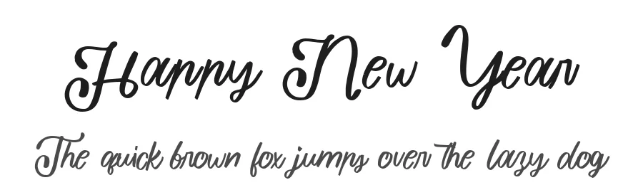Happy New Year by Go Letter — Script Handwritten Font