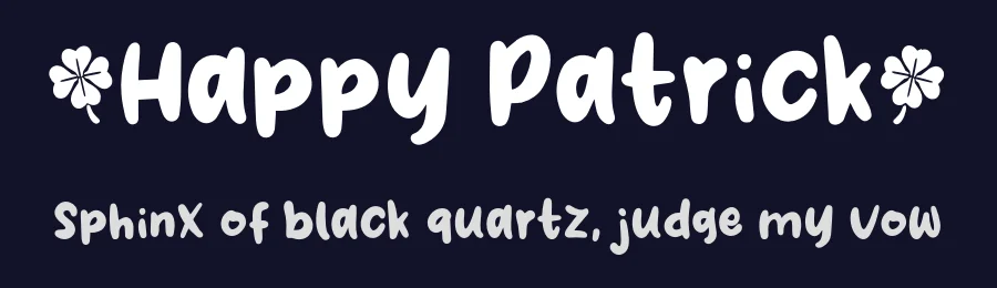 Happy Patrick by Khurasan — Decorative Font — thumbnail 2