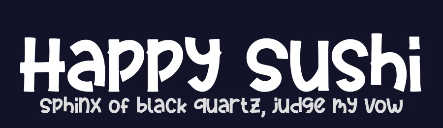 Happy Sushi by Integritype Studio — Decorative Font — thumbnail 2