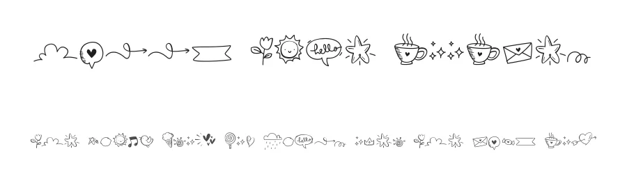 Happy Time Doodles by EtjanDsgFonts — Dingbats Font