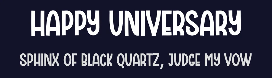 Happy Universary by Scratchones — Decorative Font — thumbnail 2