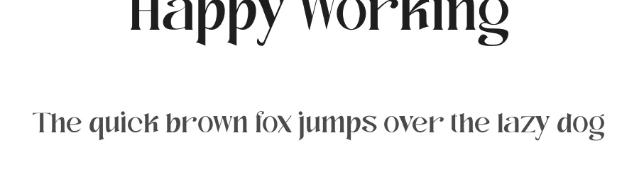 Happy Working by Invitara — Serif Font