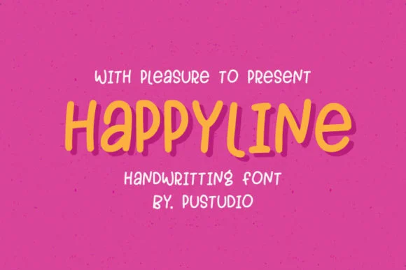 Happyline Font by pustudio — Script Handwritten Font