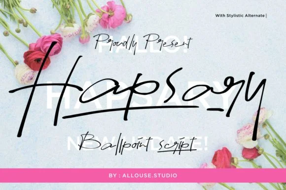 Hapsary Font by allouse.studio β Script Handwritten Font