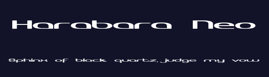 Harabara Neo by André Harabara — Display Font — thumbnail 2
