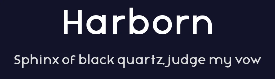 Harborn by Vladimir Nikolic — Sans Serif Font — thumbnail 2