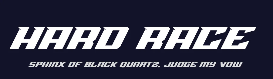 Hard Race by Multype Studio — Display Font — thumbnail 2