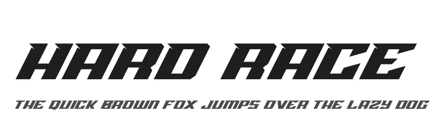 Hard Race by Multype Studio — Display Font
