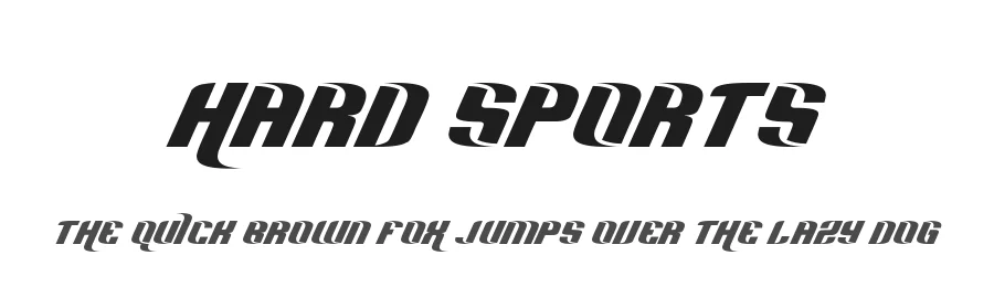 Hard Sports by Jayde Garrow — Display Font