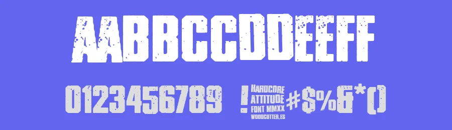 Hardcore Attitude by Woodcutter — Decorative Font — thumbnail 3