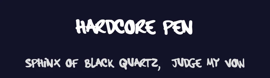 Hardcore Pen by alien foundery — Script Handwritten Font — thumbnail 2