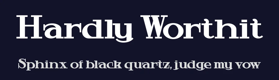 Hardly Worthit by Nick's Fonts — Decorative Font — thumbnail 2