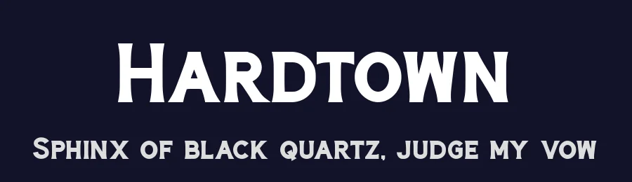 Hardtown by vilogsign — Sans Serif Font — thumbnail 2