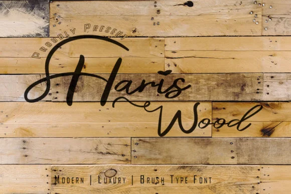 Haris Wood Font by muhawk47 β Wedding Font
