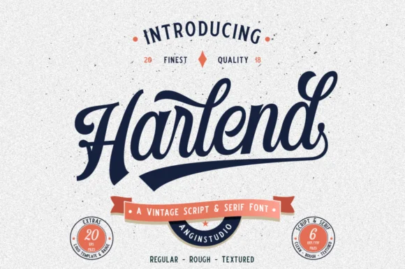 Harlend Font by Angin Studio — Script Handwritten Font