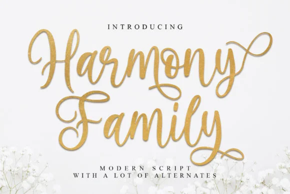 Harmony Family Font by MJB Letters — Script Handwritten Font