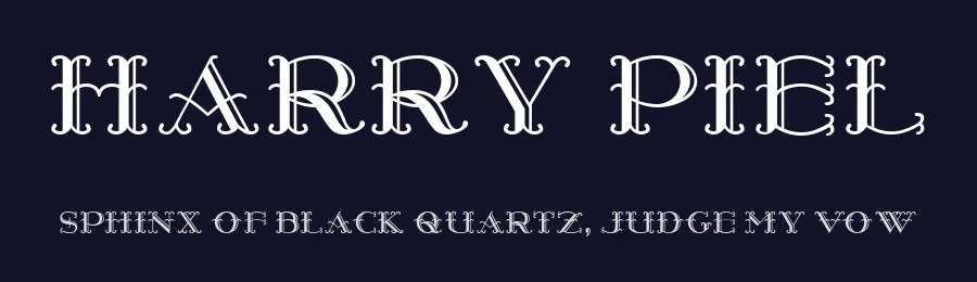 Harry Piel by Peter Wiegel — Decorative Font — thumbnail 2
