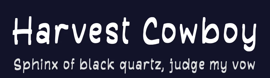 Harvest Cowboy by Perspectype Studio - Letterena.com — Script Handwritten Font — thumbnail 2