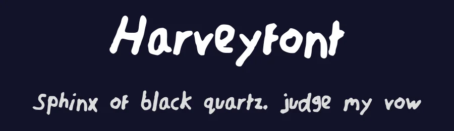 Harveyfont by Harvey Williams — Script Handwritten Font — thumbnail 2