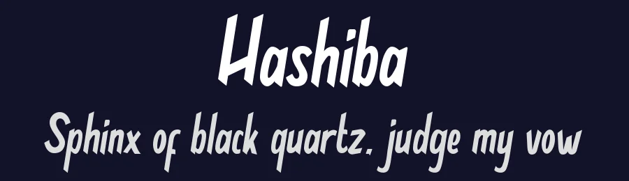 Hashiba by Ikrar Bey Khubaib — Decorative Font — thumbnail 2