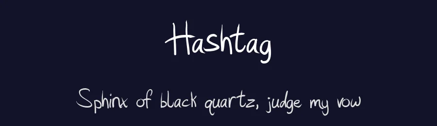 Hashtag by TitanVex — Script Handwritten Font — thumbnail 2