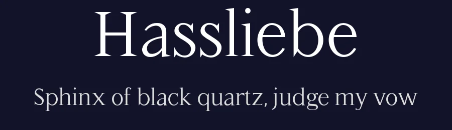 Hassliebe by Kaysie Pillai — Serif Font — thumbnail 2