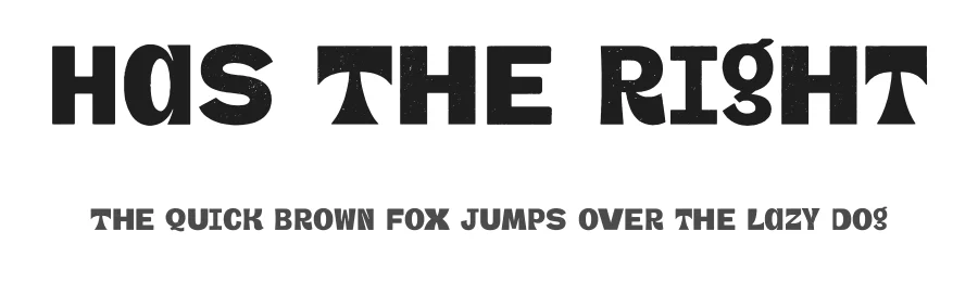 Has The Right by Dimitri Castrique — Decorative Font