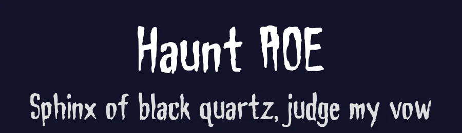 Haunt AOE by Astigmatic One Eye Typographic Institute — Decorative Font — thumbnail 2
