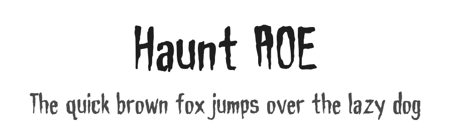 Haunt AOE by Astigmatic One Eye Typographic Institute — Decorative Font