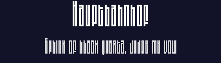 Hauptbahnhof by Frederic — Display Font — thumbnail 2