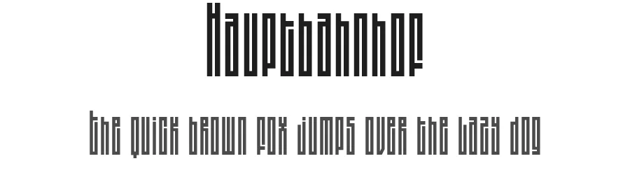 Hauptbahnhof by Frederic — Display Font