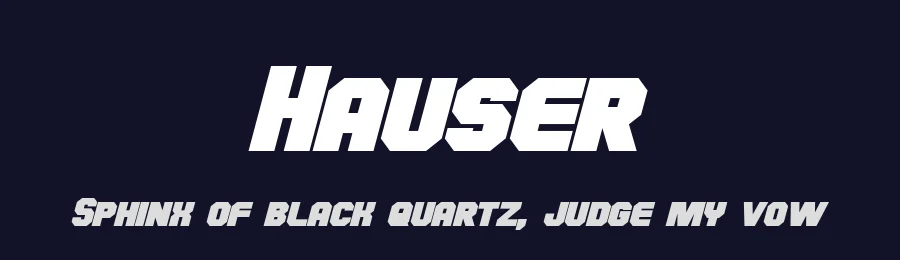 Hauser by Pixel Sagas — Display Font — thumbnail 2