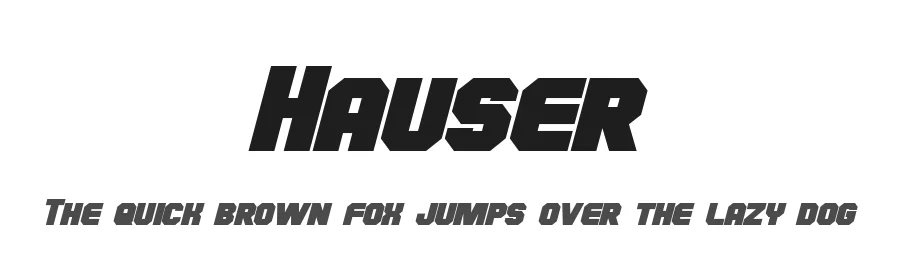 Hauser by Pixel Sagas — Display Font
