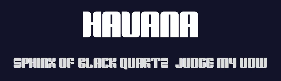 Havana by Vladimir Nikolic — Decorative Font — thumbnail 2