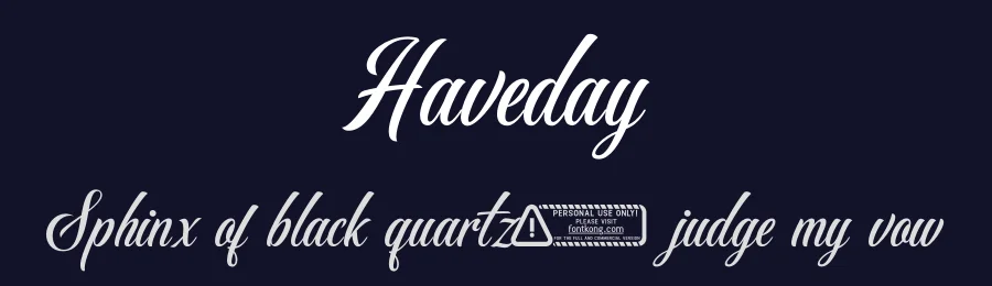 Haveday by Kong Font — Script Handwritten Font — thumbnail 2