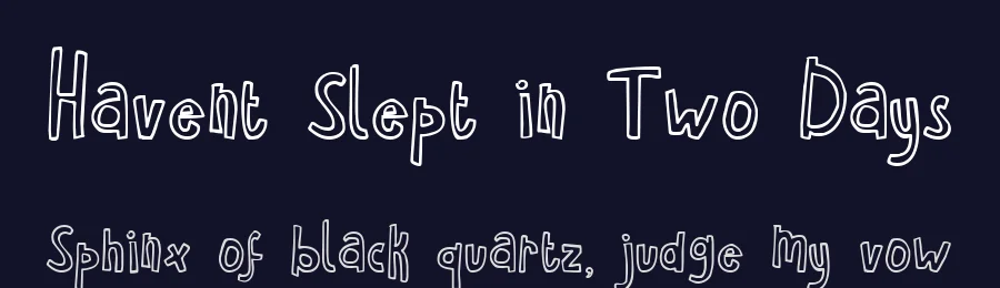 Havent Slept in Two Days by Kimberly Geswein — Decorative Font — thumbnail 2