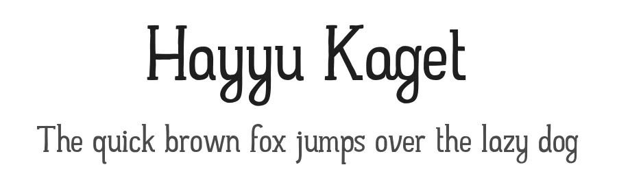 Hayyu Kaget by Adien Gunarta — Decorative Font