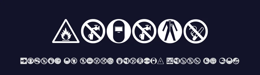 Hazard — Dingbats Font — thumbnail 2
