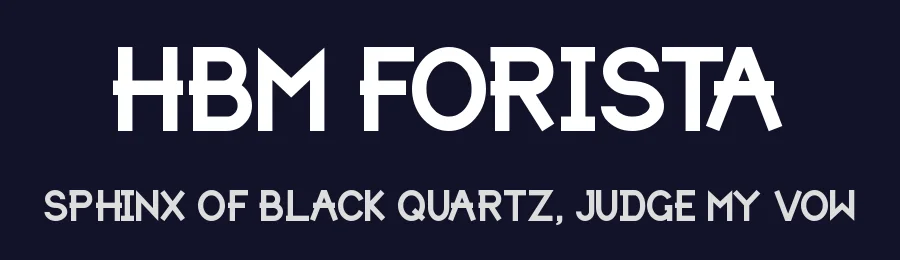 HBM Forista by Here Be Monsters — Sans Serif Font — thumbnail 2