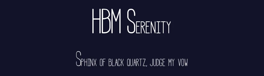 HBM Serenity by Here Be Monsters — Sans Serif Font — thumbnail 2