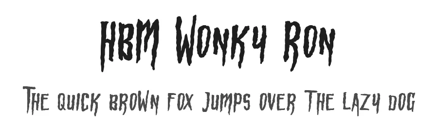 HBM Wonky Ron by Here Be Monsters โ Decorative Font