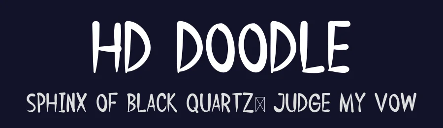HD Doodle by Hendy Murti Sagita Pratama — Decorative Font — thumbnail 2