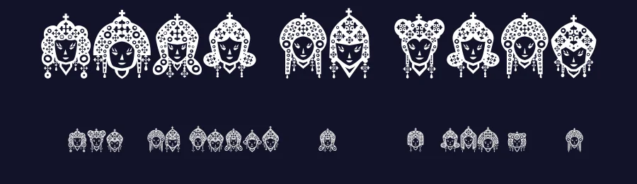 Head of Idol by Vladimir Nikolic — Dingbats Font — thumbnail 2