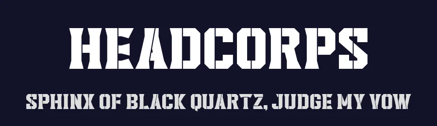Headcorps by Almarkhatype — Decorative Font — thumbnail 2