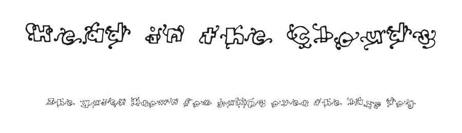 Head in the Clouds by Nishat Firoj β Decorative Font