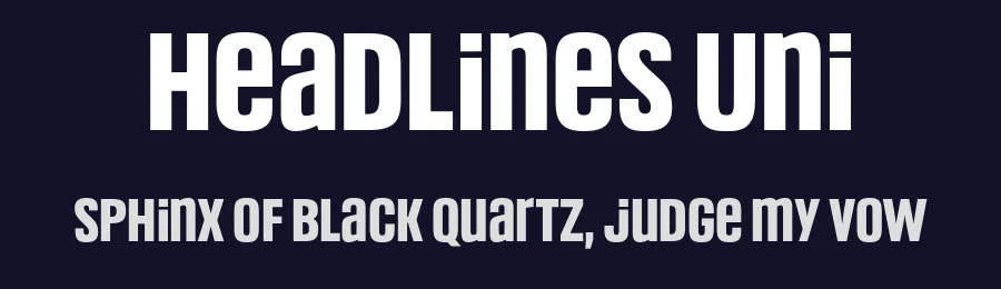 Headlines Uni by Anita Jürgeleit — Sans Serif Font — thumbnail 2