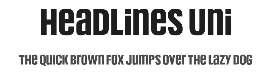 Headlines Uni by Anita Jürgeleit — Sans Serif Font