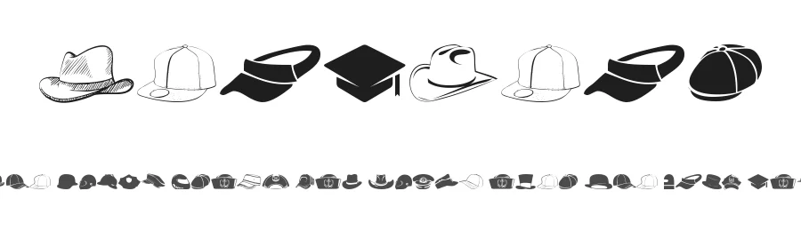HeadWear by Woodcutter — Dingbats Font